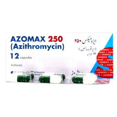 Azomax 250 Capsules 250Mg (1 Box = 2 Strips) (1 Strip = 6 Capsules)