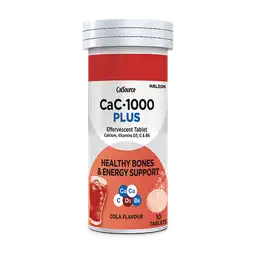 Cac-1000 Plus Effervescent Cola Flavor Tablets (1 Bottle = 10 Tablets)