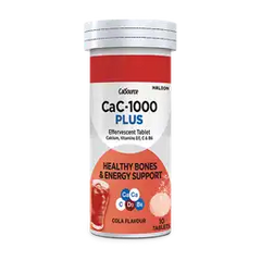 Cac-1000 Plus Effervescent Cola Flavor Tablets (1 Bottle = 10 Tablets)