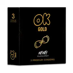 Ok Gold Infinity Condoms (1 Box = 3Pcs)
